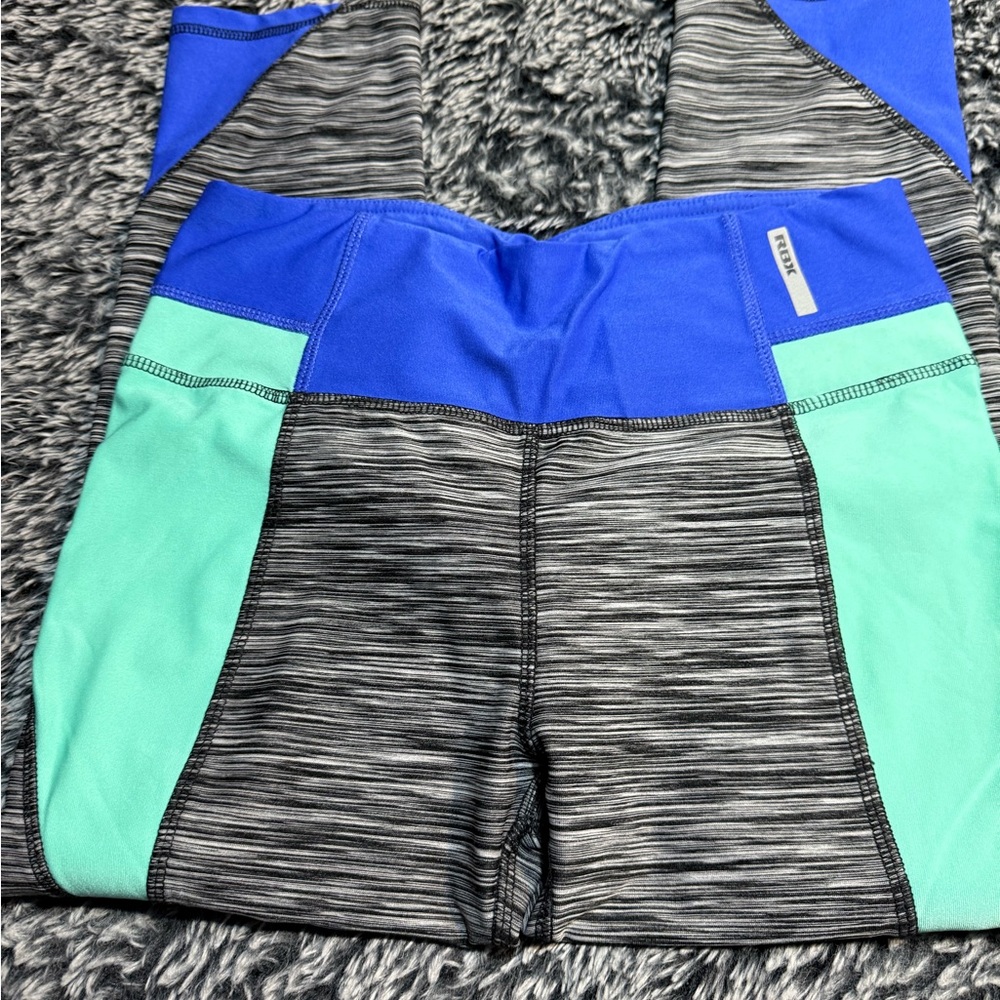RBX Blue/Mint & Mint/yellow Colorblock Leggings